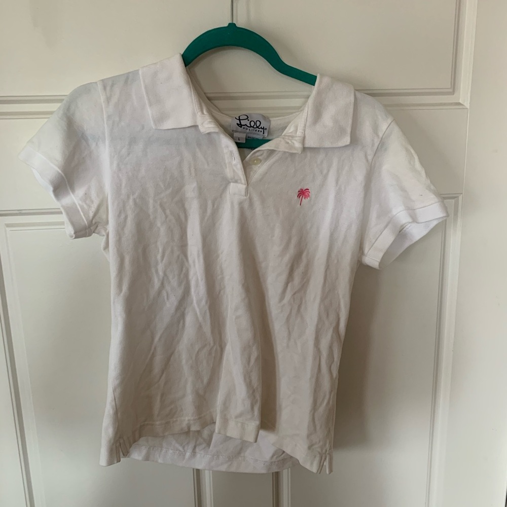 Lilly Pulitzer White Pollo Shirt🤍